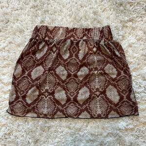W.I.A Brown Snake Print Mesh Club Goth Mini Skirt Small